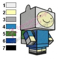 Finn Cube Adventure Time Embroidery Design